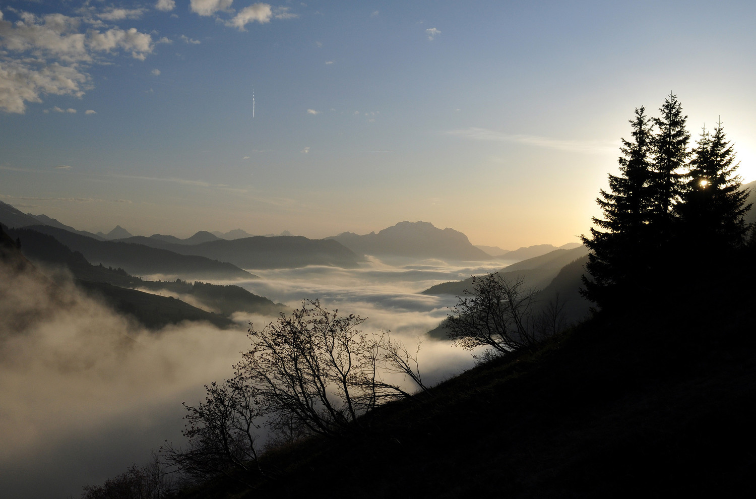 Le jour décline au-dessus de la Colombière
