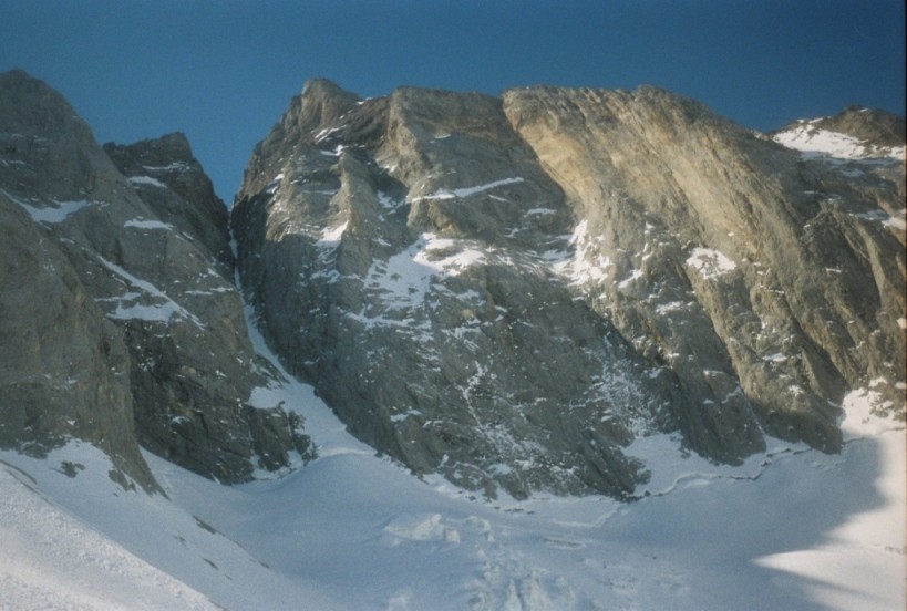 Vu d'en bas dans la descente