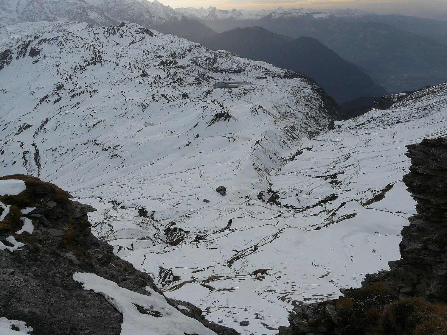 vue plongeante depuis la tête de Moëde sur Pormenaz