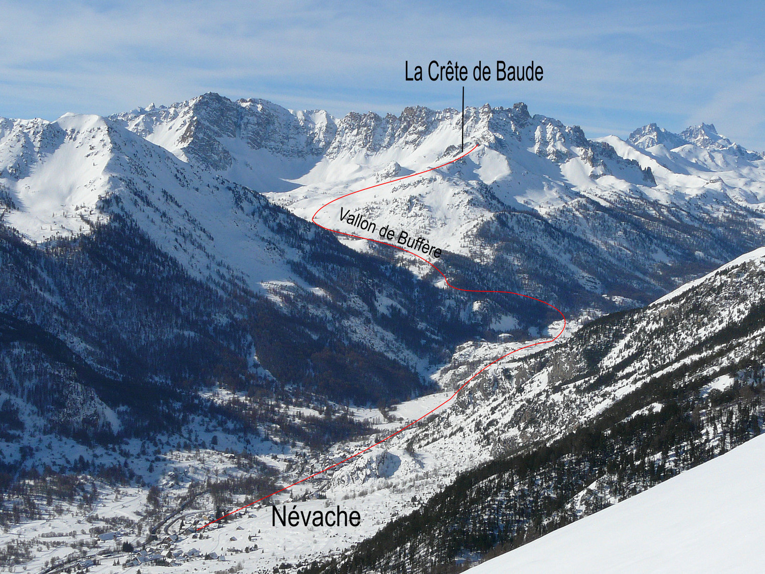 La crête de Baude itinéraire complet depuis Névache