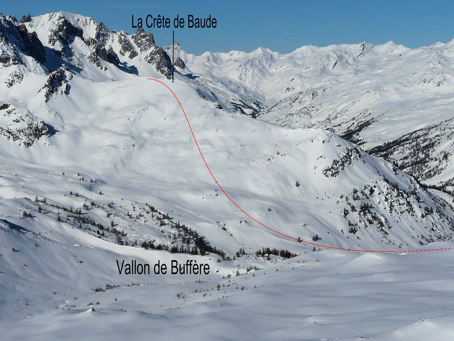 La crête de Baude la partie finale
