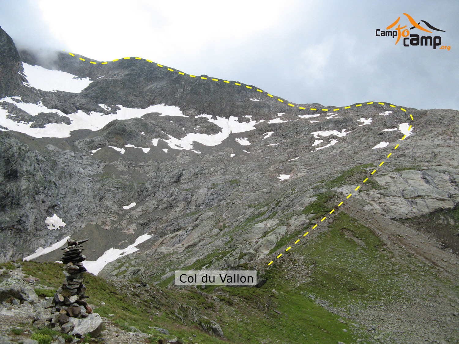 Tête de la Muraillette - Itinéraire depuis le Col du Vallon