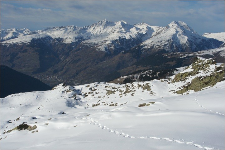 Le Beaufortain, depuis les pentes SW du Bec Rouge