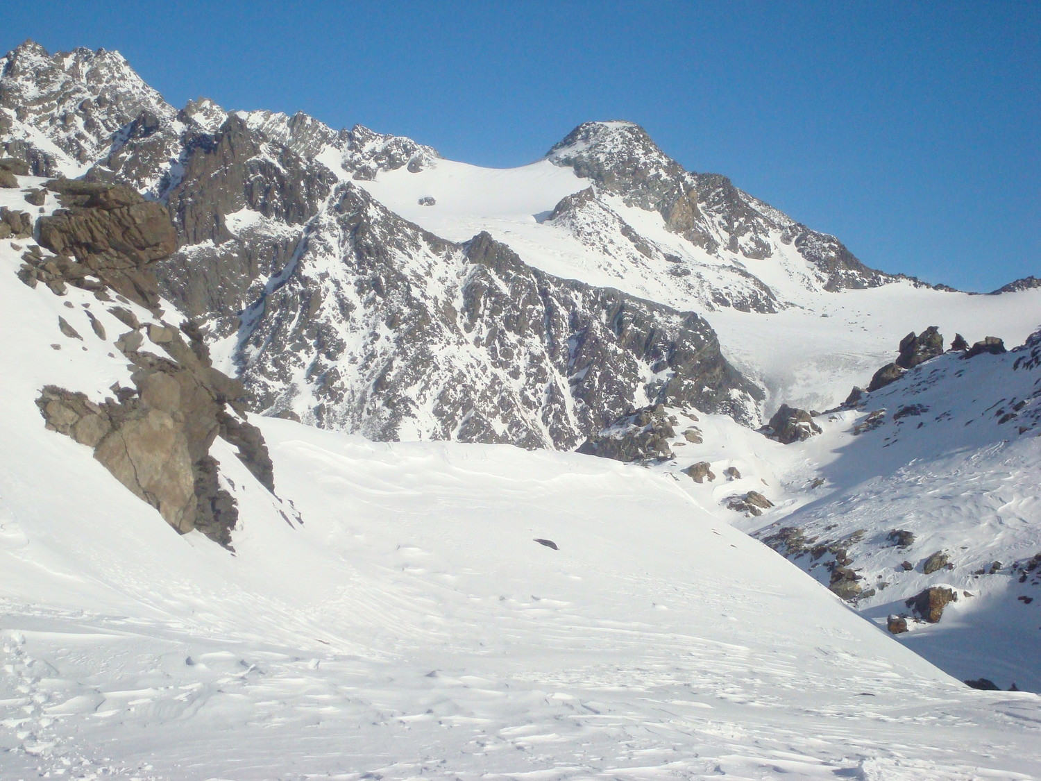 Glacier de Chavière, Roc des Saint Pères et Mont de Gébroulaz