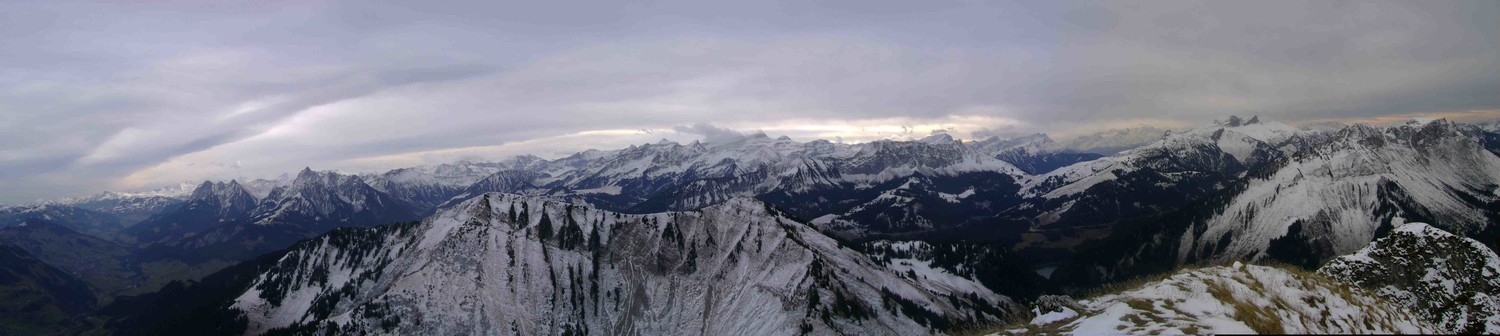 Dent de Corjon: vue sur les Alpes