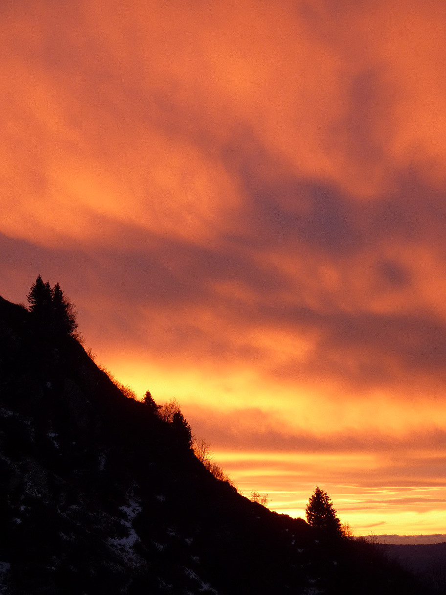Coucher de soleil depuis le Lac de la Sitre