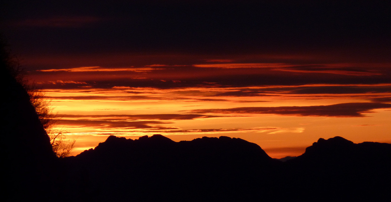 Coucher de soleil depuis le Lac de la Sitre