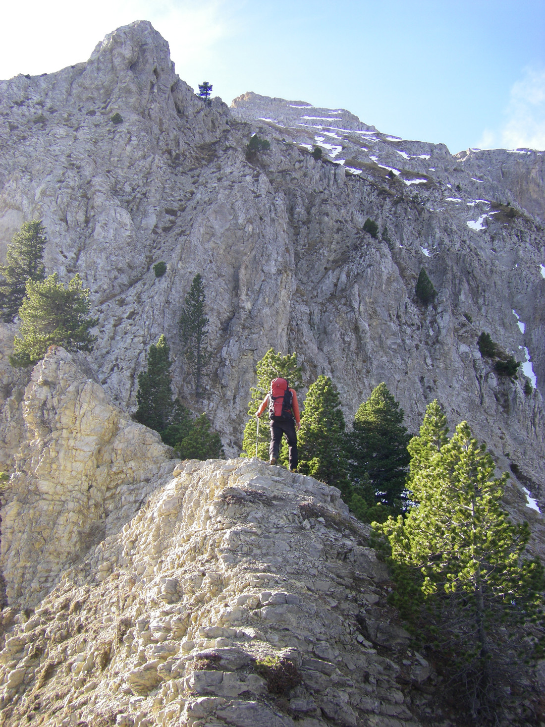 Début de l'arête.