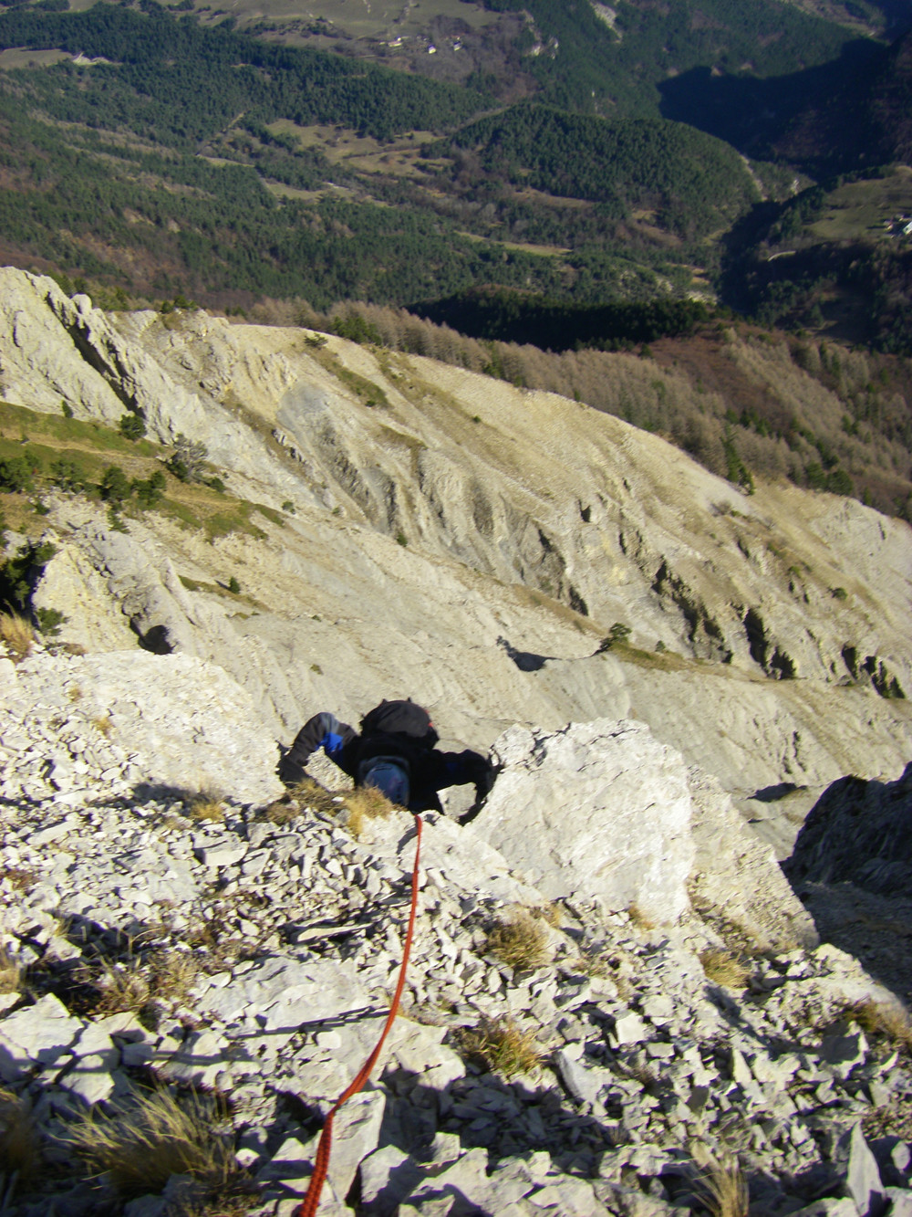 Sortie de la partie escalade.