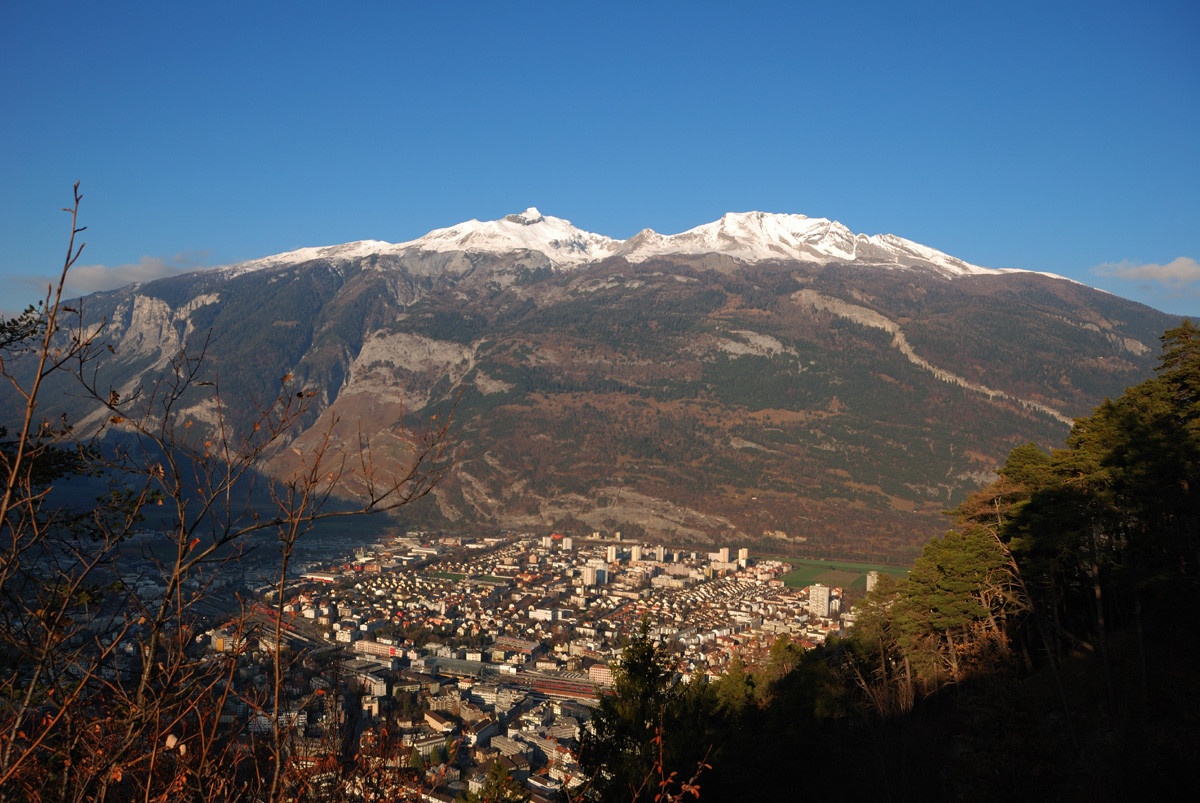 Chur / Coire, vu de la montée au Montalin