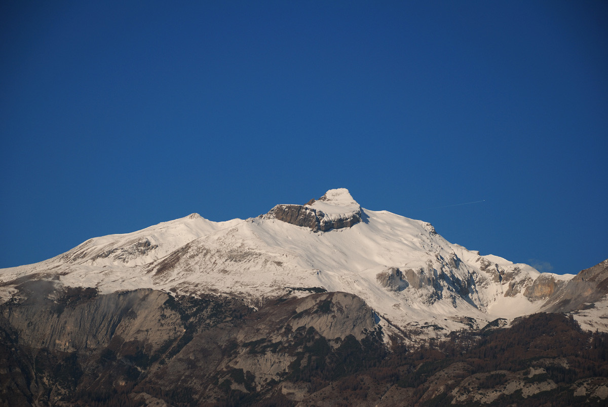 Massif du Calanda (2800m), vu de la montée au Montalin