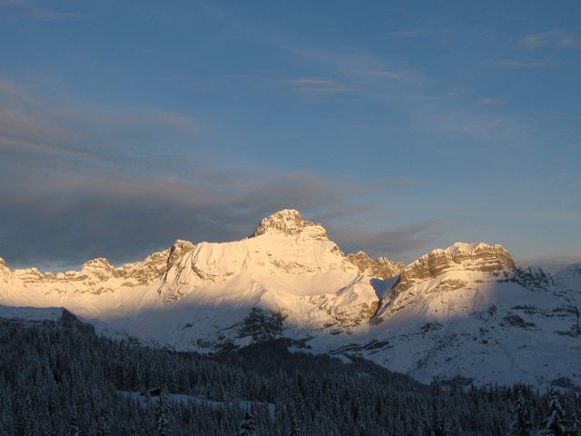 Premiers rayons de soleil sur la Pointe Perçée
