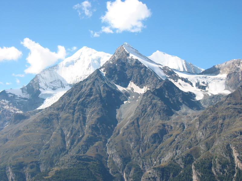 Weisshorn, Brunegghorn et Bishorn depuis Grat