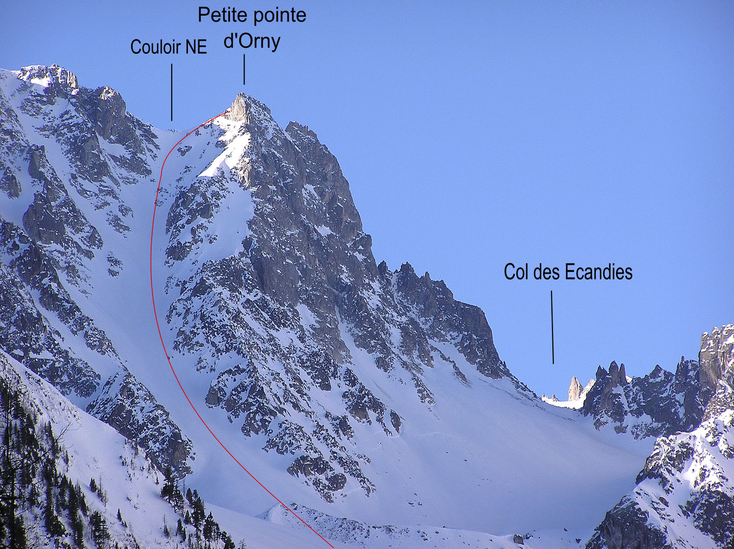 Couloir NE de la Petite pointe d'Orny