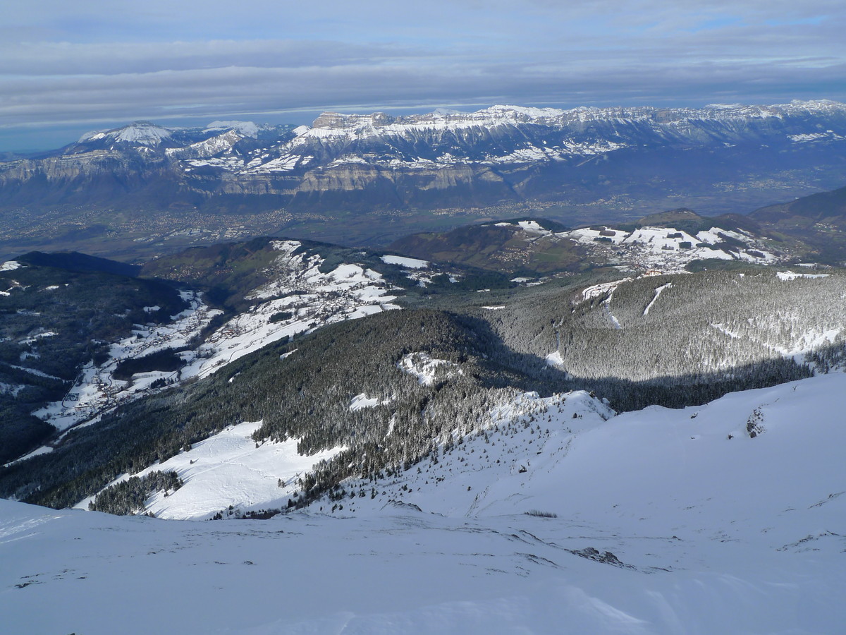 Face W du jas des lièvres vue d'en haut