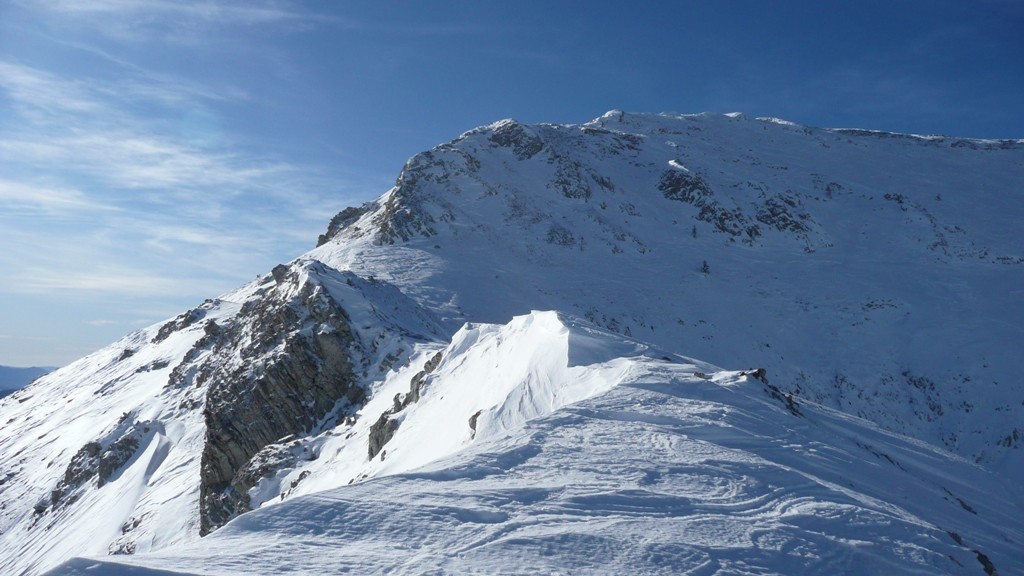 Les Monges, le mixte permettant de rejoindre le plateau.