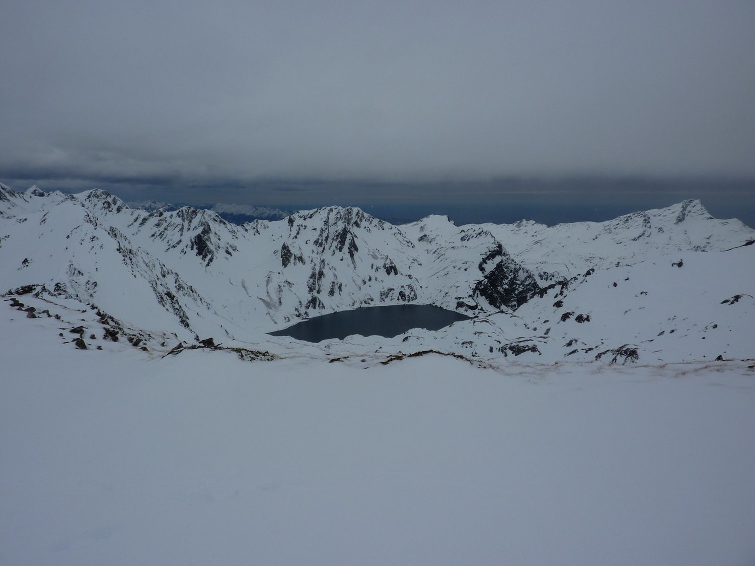 le lac bleu vu du sommet