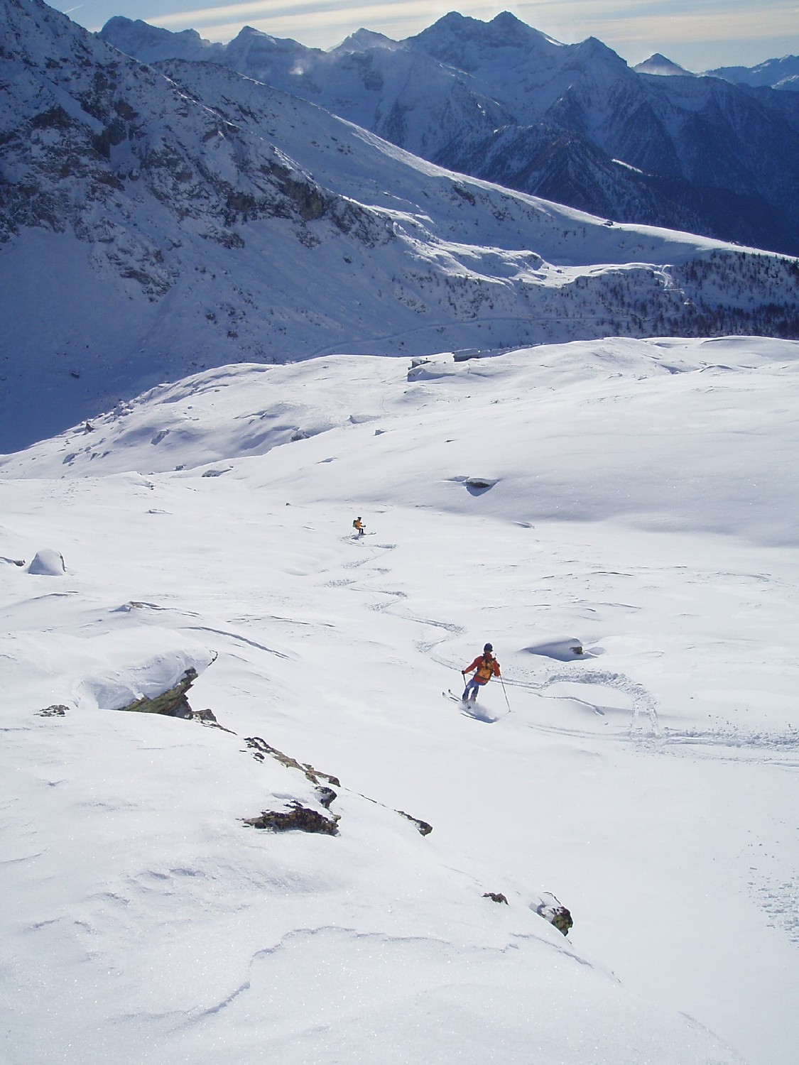 Bei tratti di neve polverosa