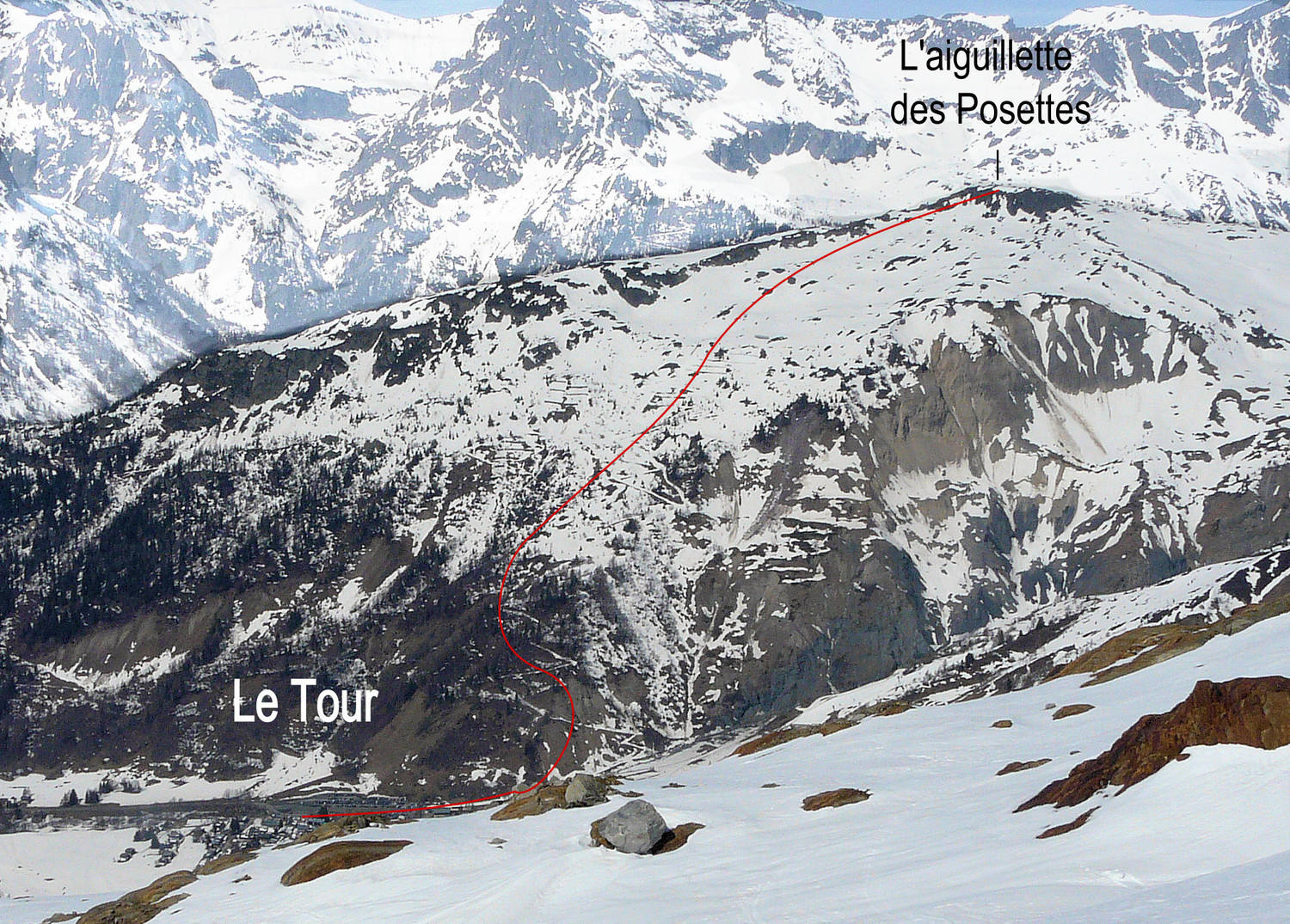 Aiguillette des Posettes depuis le Tour