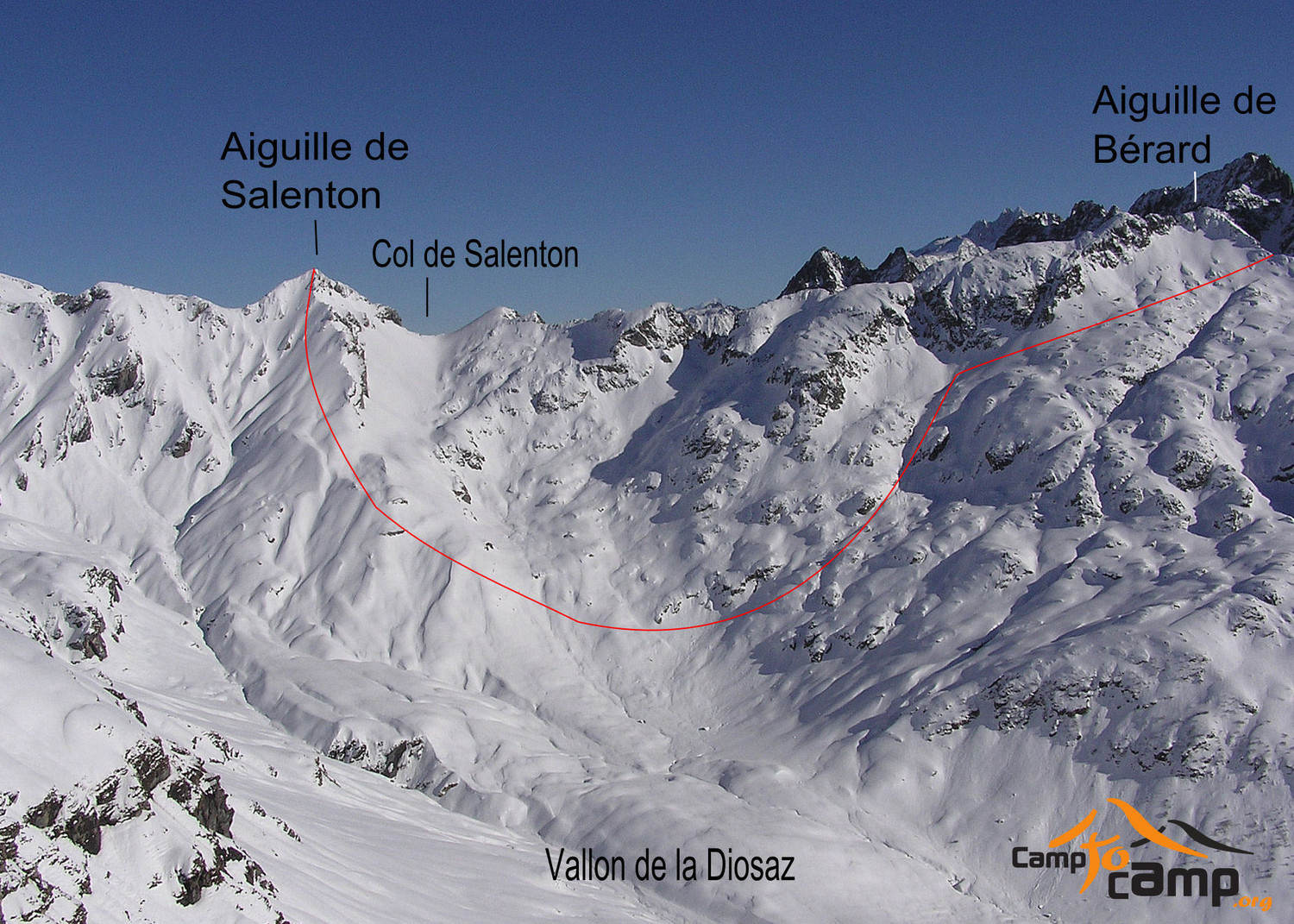 Aiguille de Salenton depuis l'aiguille de Bérard (Brèche)