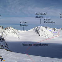 Combin de Corbassière itinéraire depuis le col de Meitin