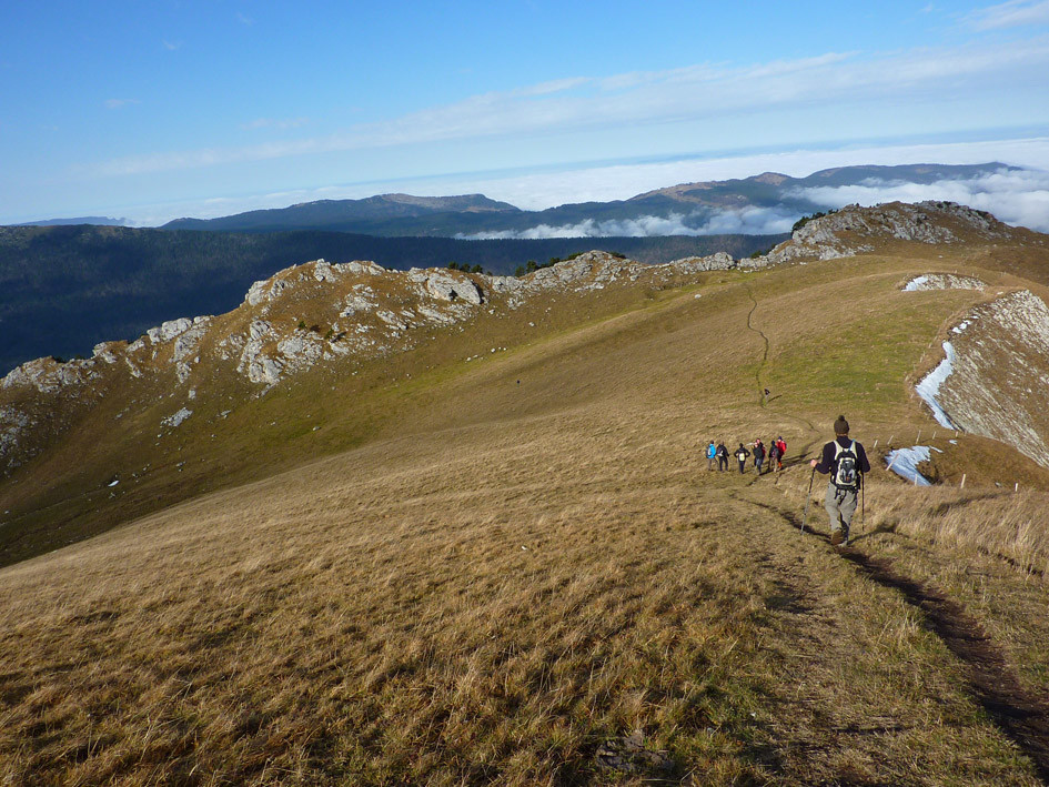 Descente vers la pause casse croûte