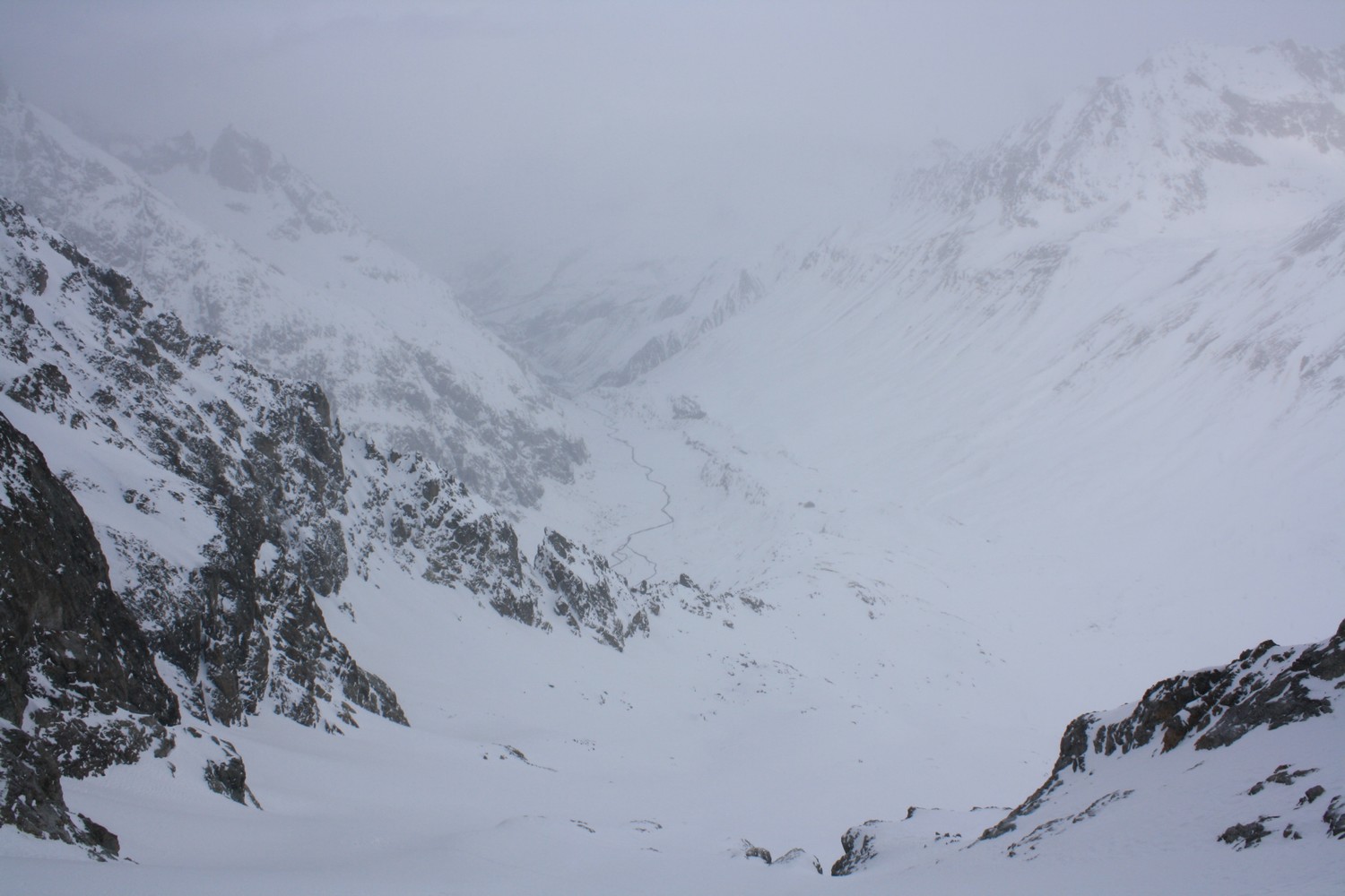 Vers le Plan de l'Alpe et le Pied du Col, pendant la descente du versant NE