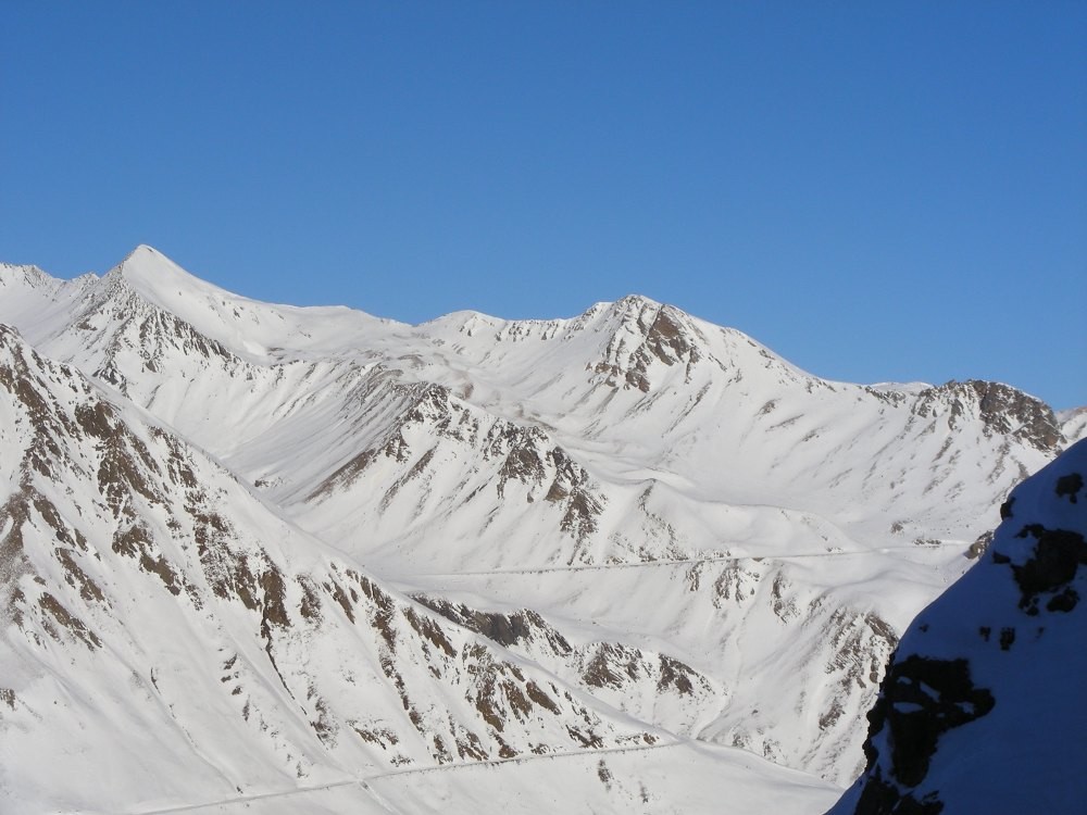 Le Pic Blanc du Galibier vu du Combeynot le 12 décembre 2009