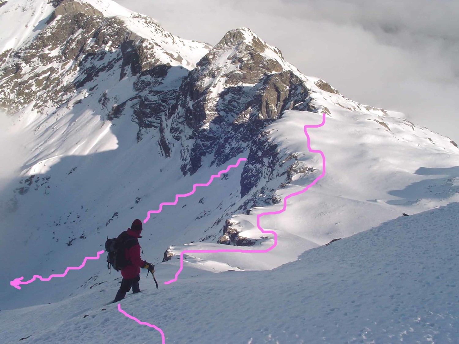 tracé descente