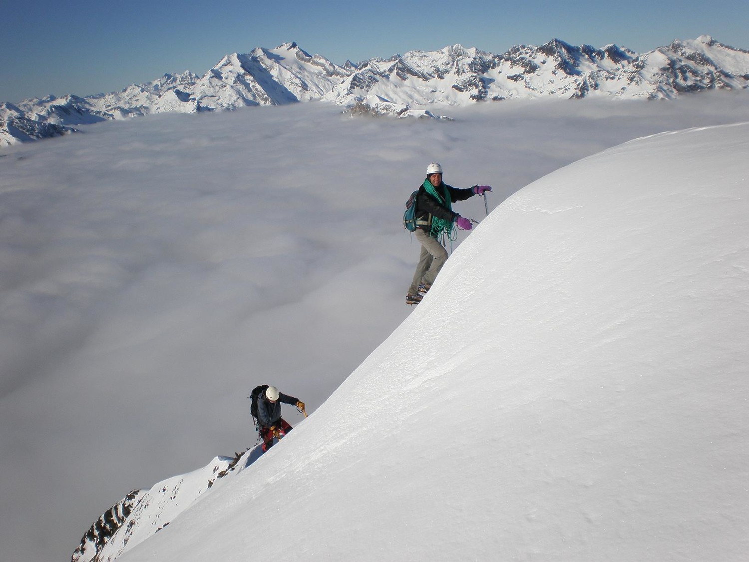l'arrivée au sommet
