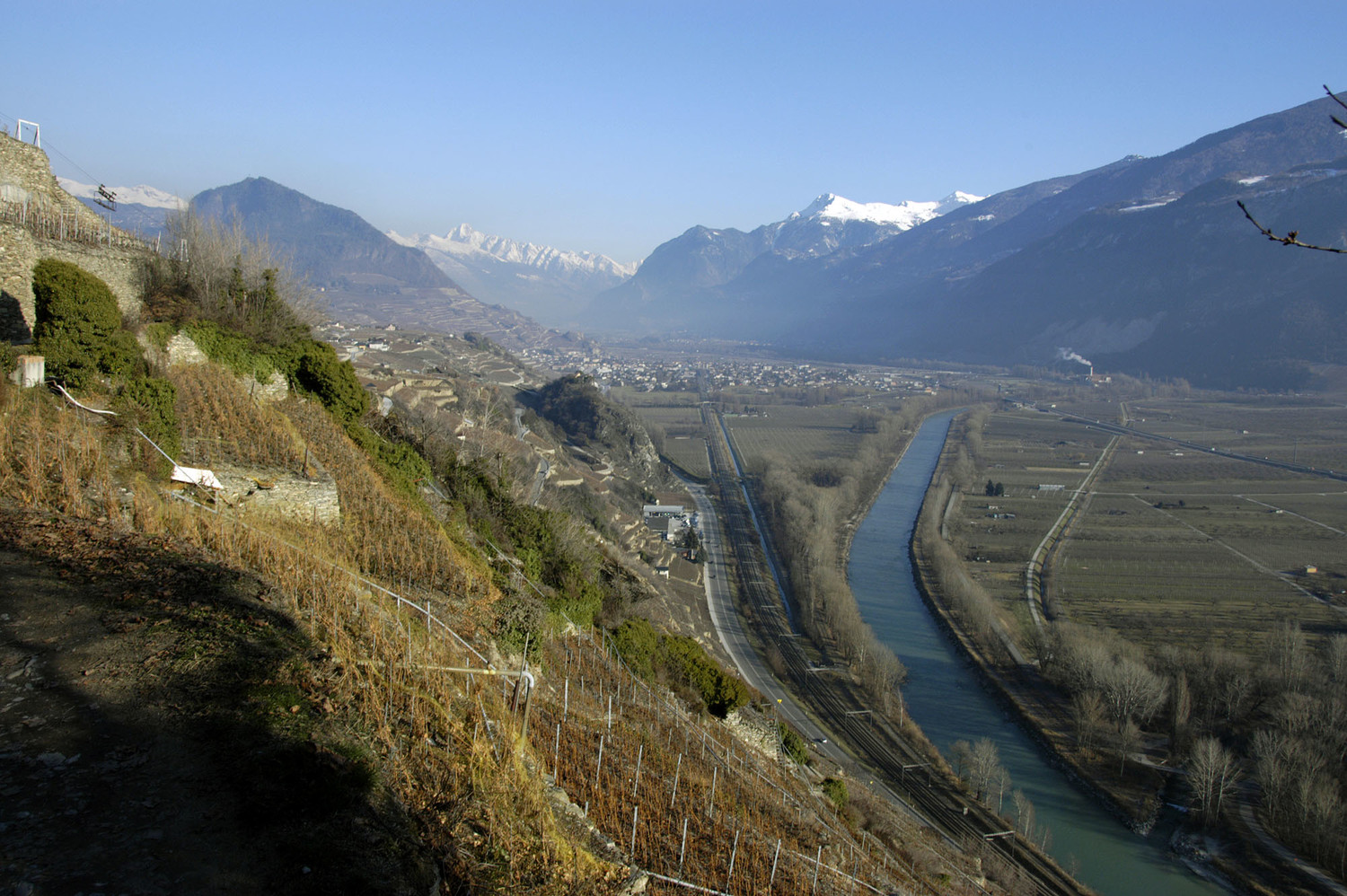 Plaine du Rhône depuis Clavau