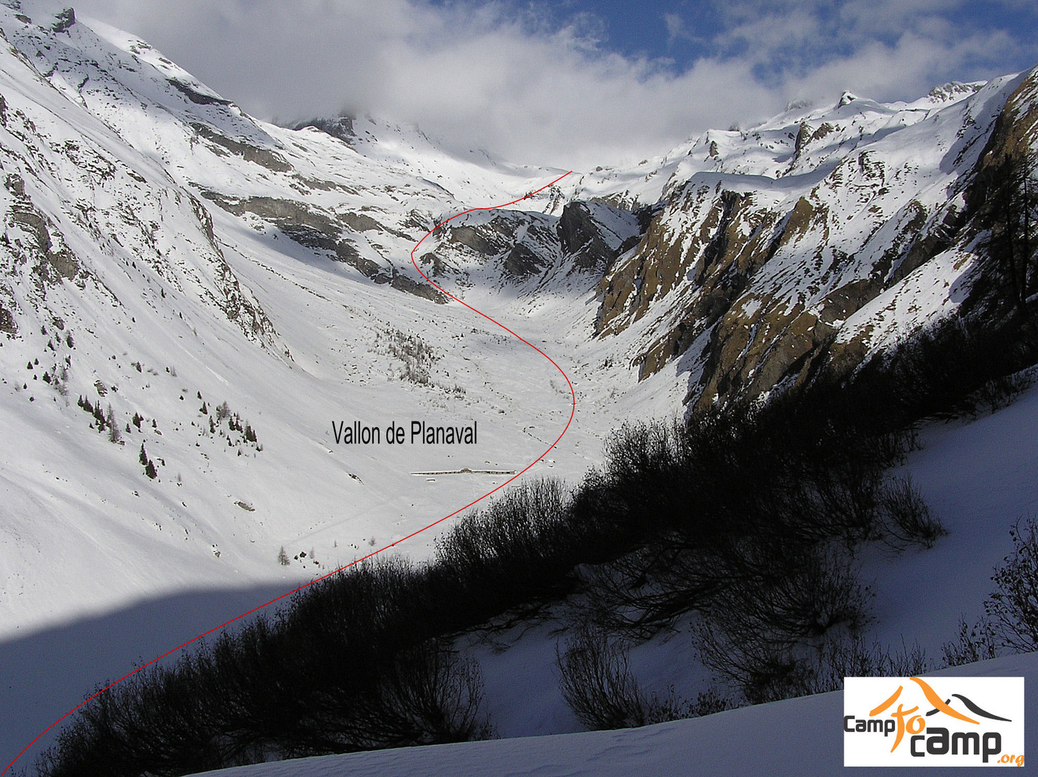 Vallon de Planaval - Ressaut verrou à 2150m