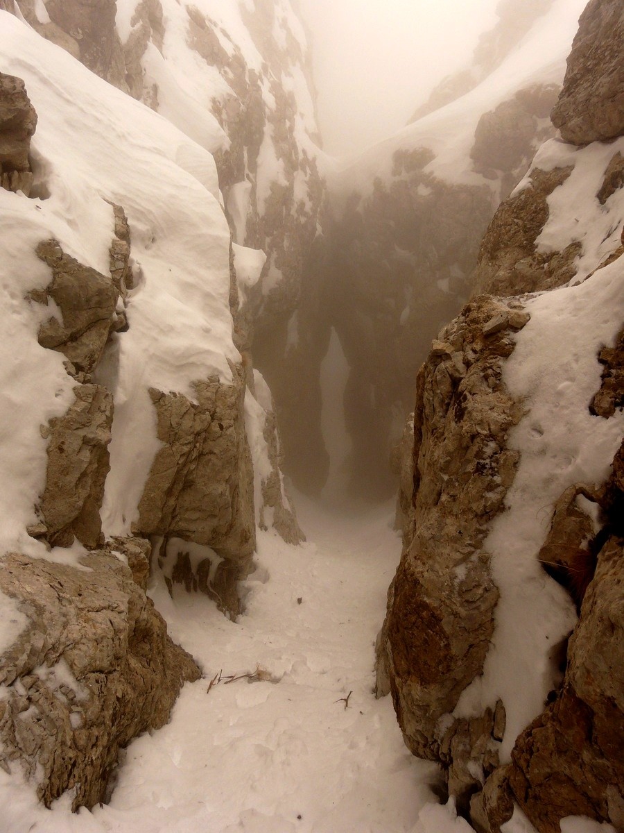 Pic Ponsin : Couloir de gauche des Planes - variante de l'arche