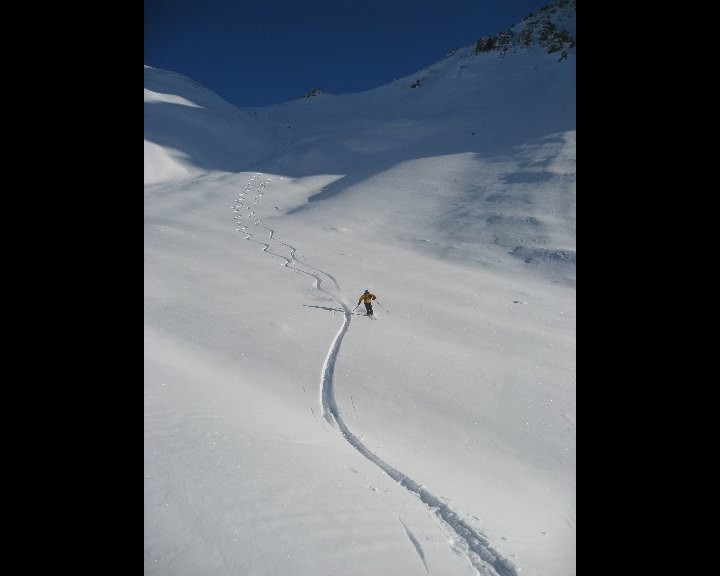 Descente directe de la pente N-O