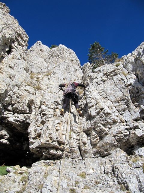 Dans les derniers gradins en corde tendue