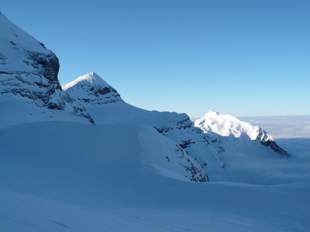 La Tête Ronde et le Culan vus du replat du glacier de Prapio