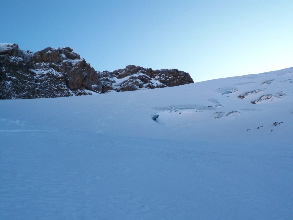Belle neige sous le replat