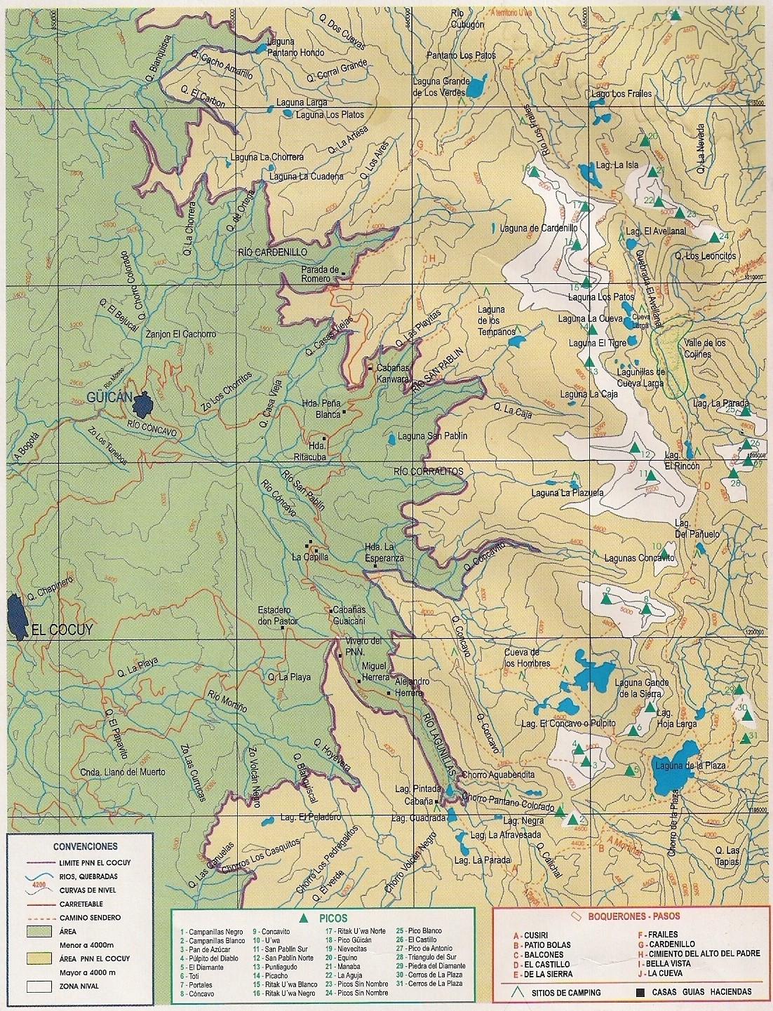 Carte du Cocuy