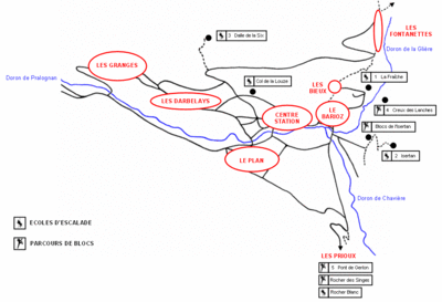 Plan voies Pralognan Plan voies Pralognan