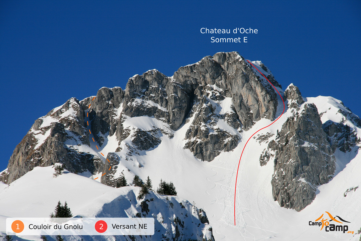 Roc du Chateau d'Oche - versant E