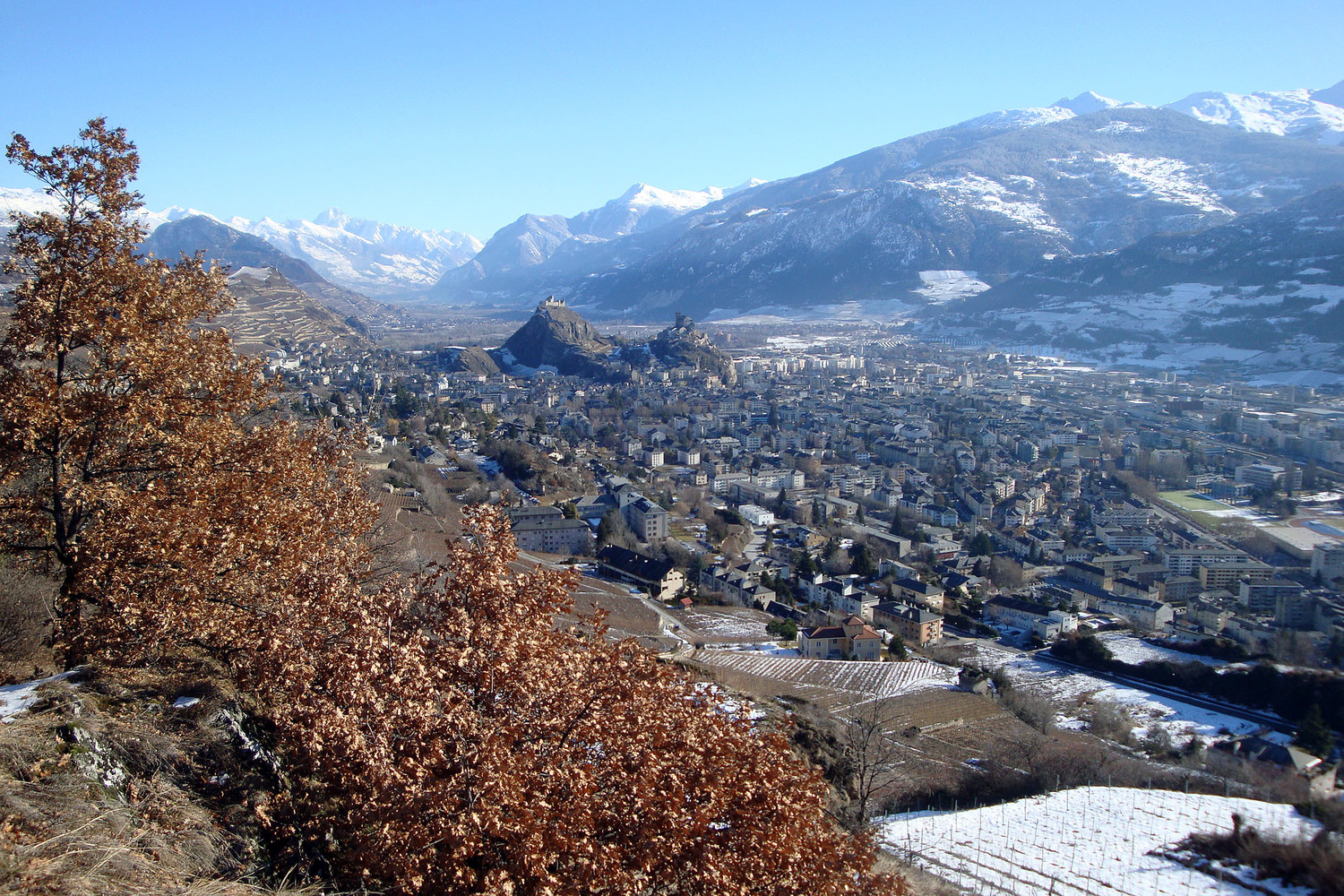 Mont d'Orge; vue sur Sion