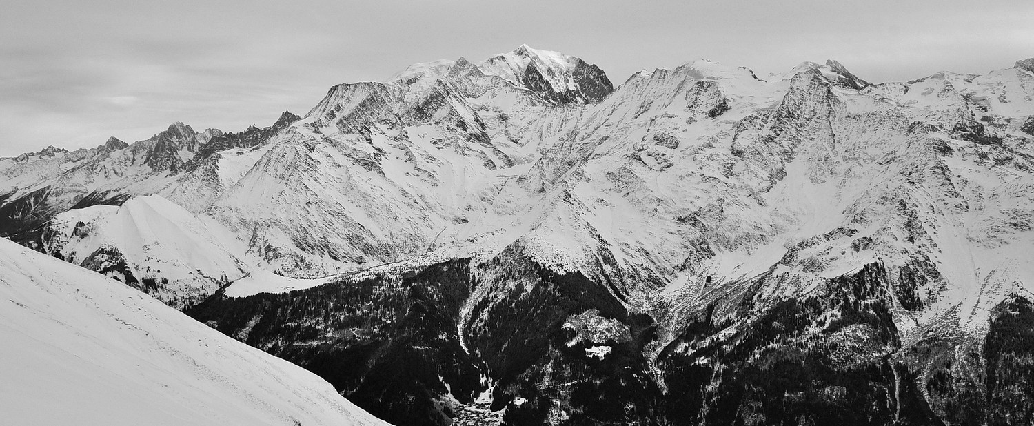 Massif du Mont-Blanc à la montée