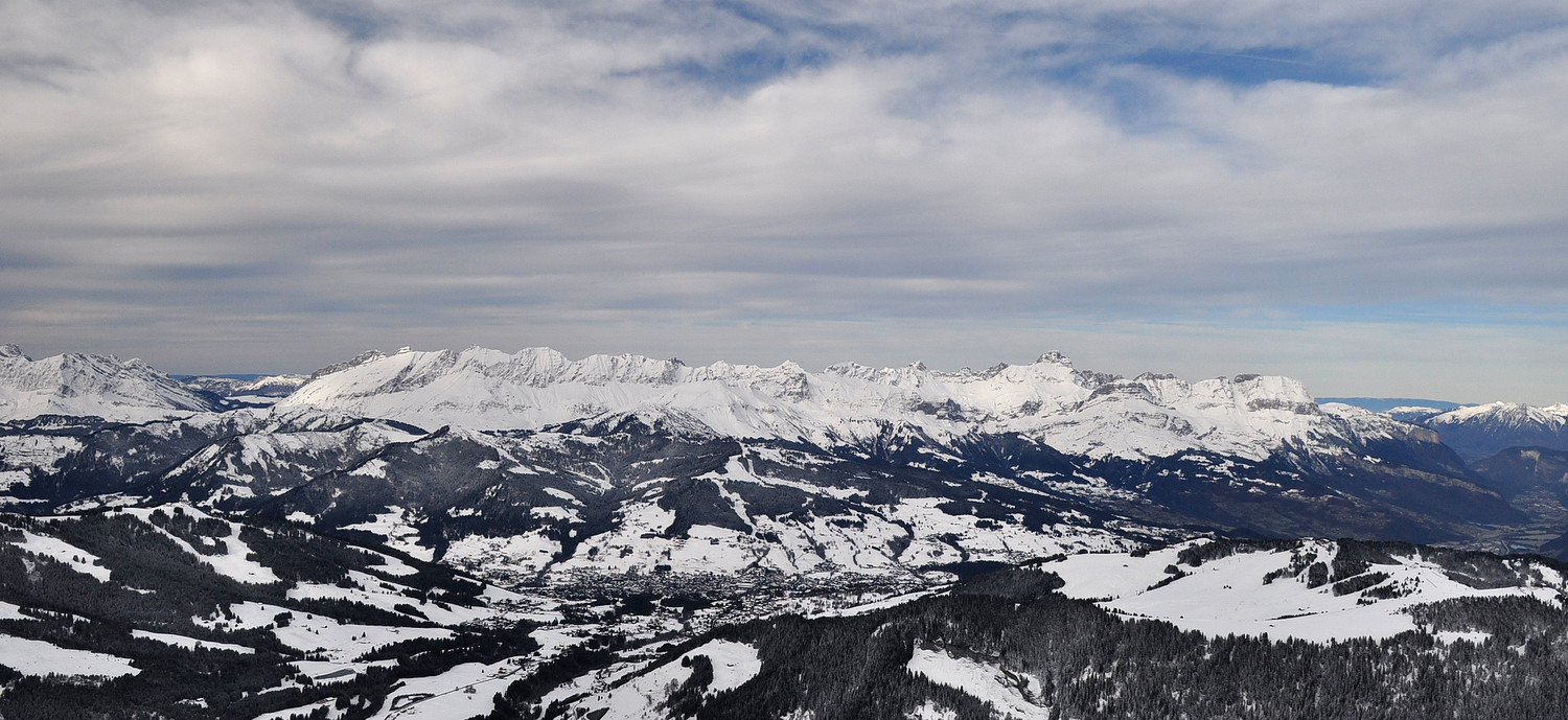 Aravis depuis la Tête de la Combaz