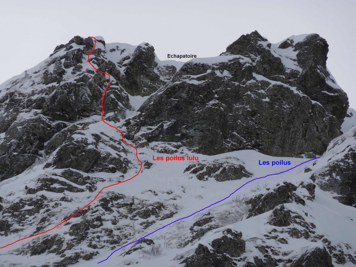 Tracé haut de la voie.