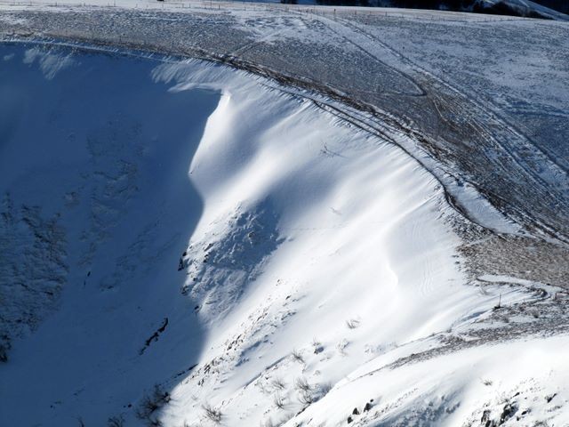 Haut du couloir du Wormspell. Sans doute skiable.