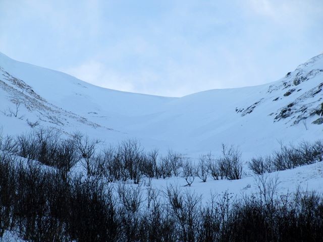Couloir de Falimont depuis le bas.