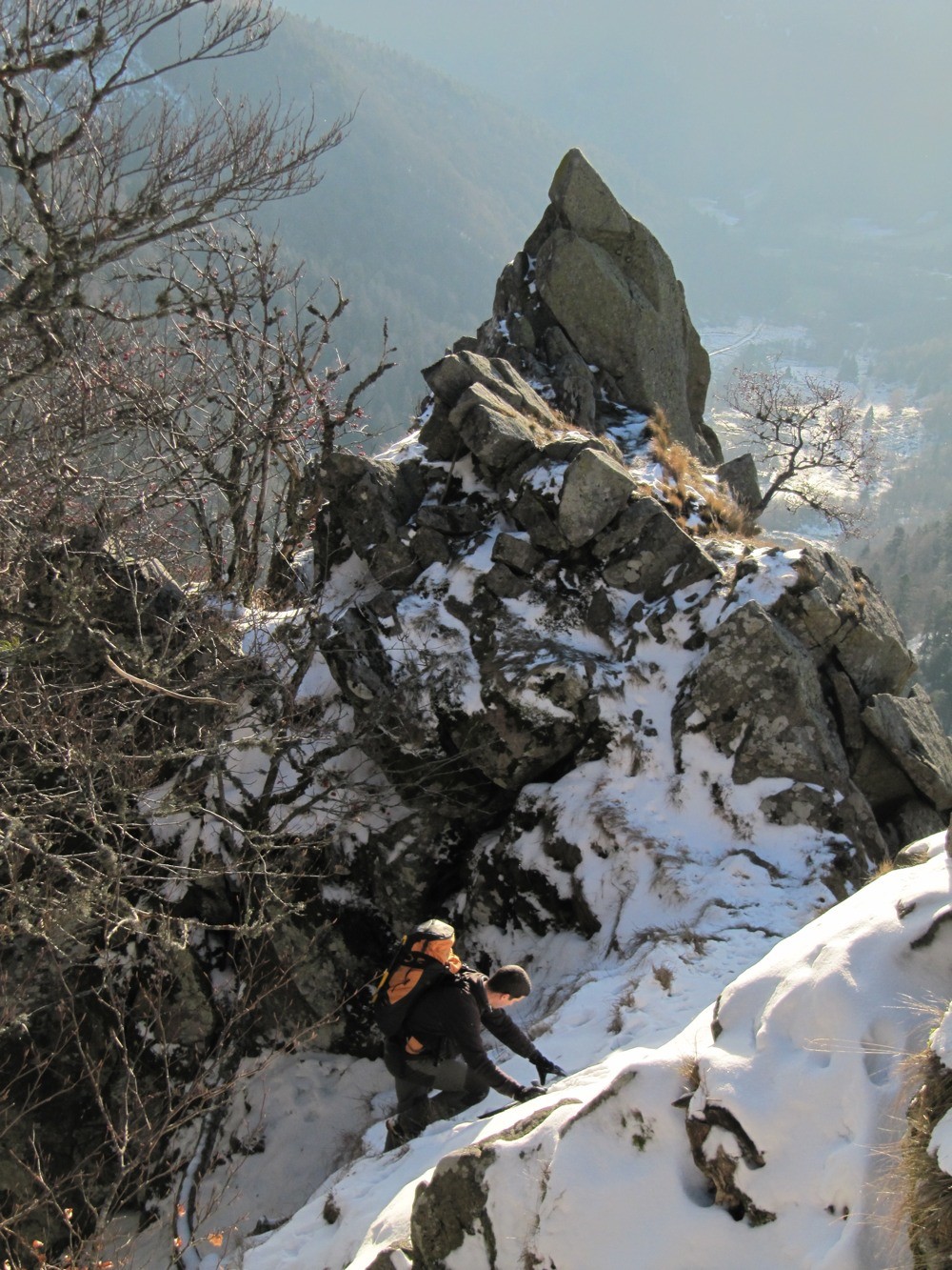Arête des Spitzkoepfe : Départ sur l'arête