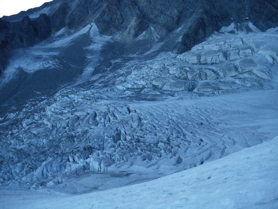 après avoir traversé le glacier de bionnassay
