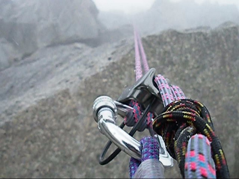 Déjà la brouillard et la neige, il était temps de redecendre