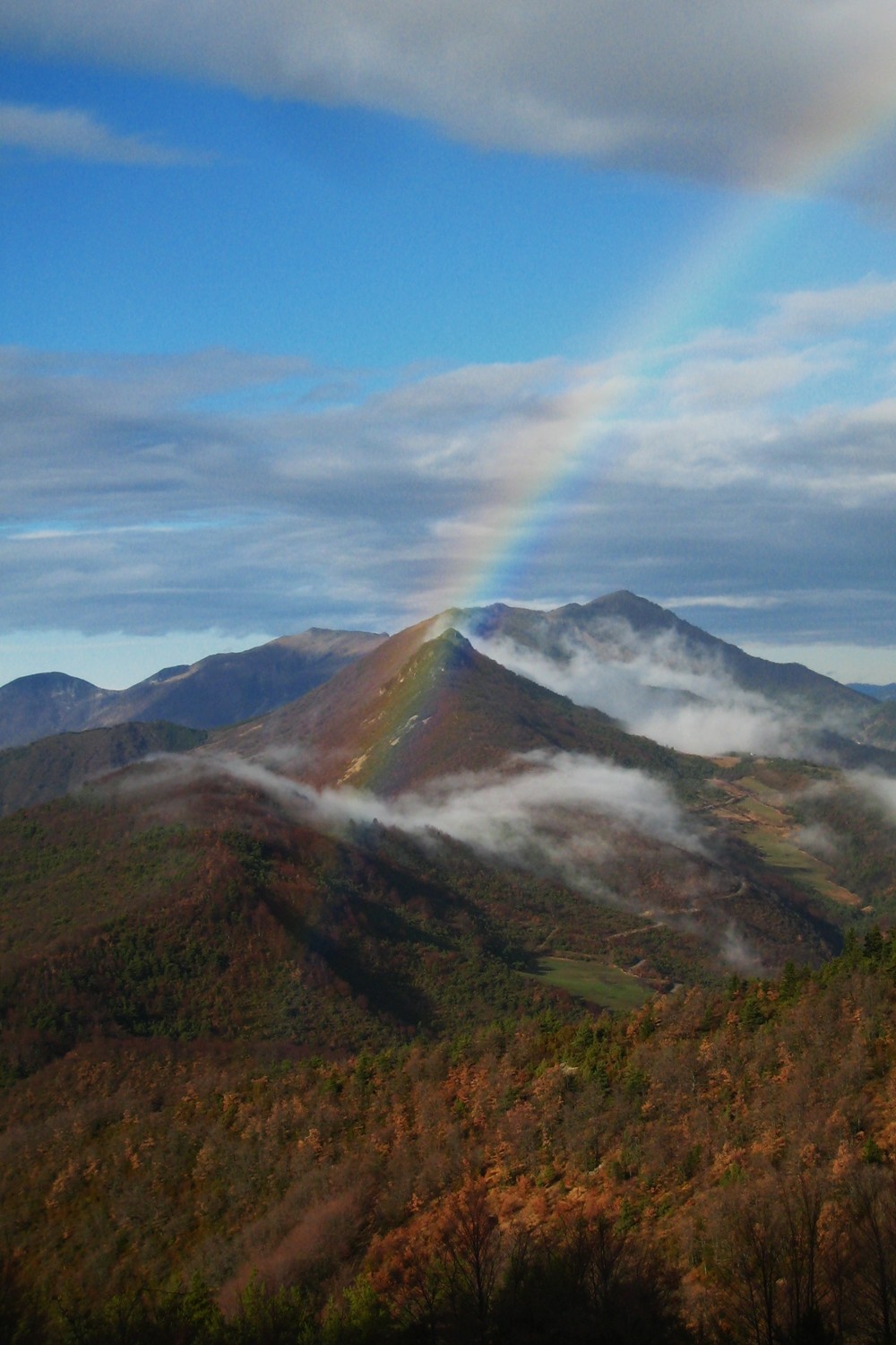 arc-en-ciel provocateur à la descente